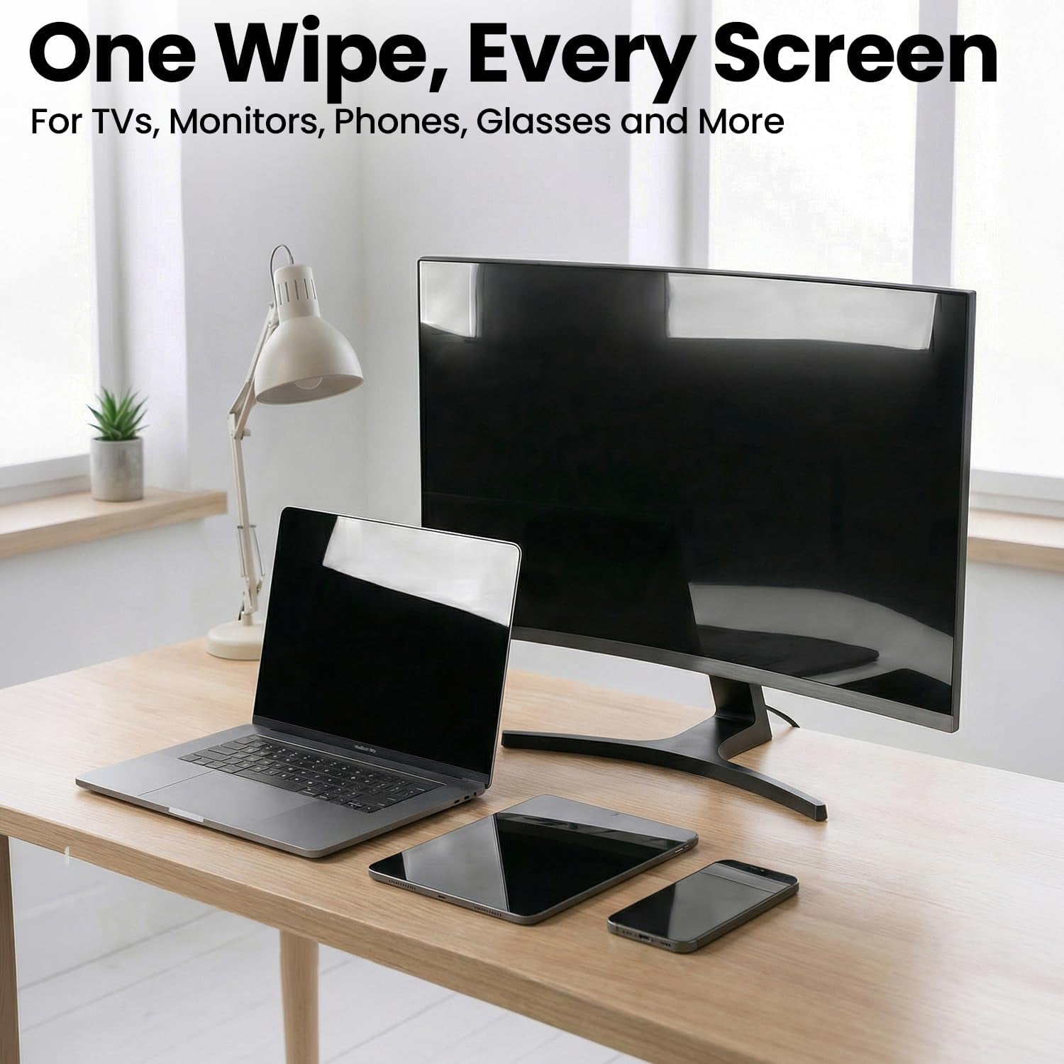 Electronic Wipes Screen Cleaner - Screen Wipes TV Screen Cleaner Wipes, Computer Screen Wipes, Laptop Screen Cleaner, Ipad & Monitor Cleaner, Screen Cleaning Wipes
