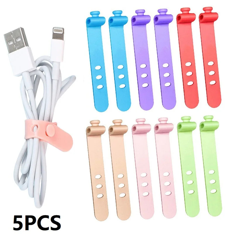 5 PCS Cable Organizer Collect Spiral Cables Order Tidy Cable Organizer under Table Cable Organizer ZMLXQ04