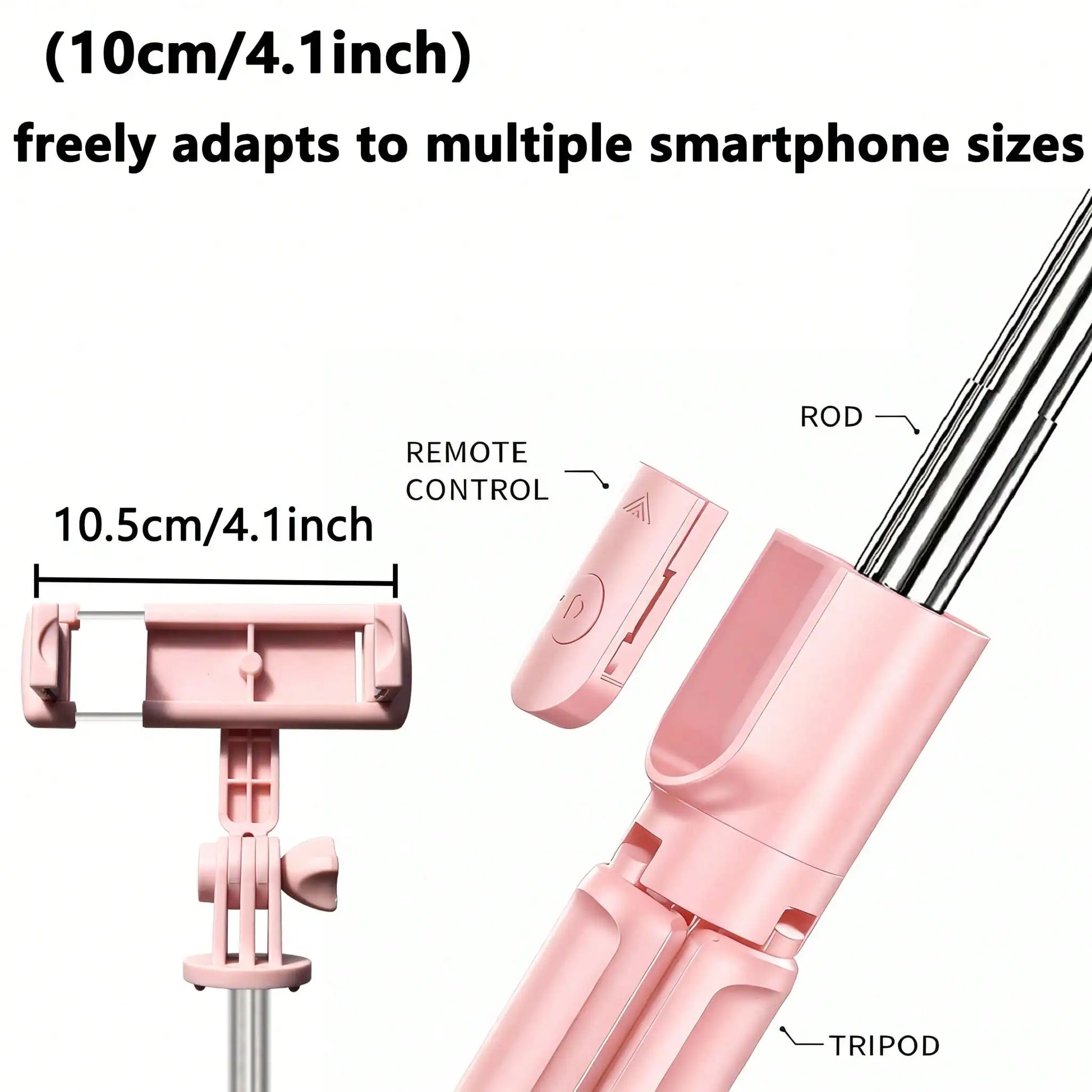1PC Selfie Stick Wireless Selfie Stick with Tripod Stand Selfie Stick , Remote Control, Phone Holder and Built-In Tripod
