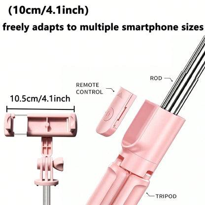 1PC Selfie Stick Wireless Selfie Stick with Tripod Stand Selfie Stick , Remote Control, Phone Holder and Built-In Tripod