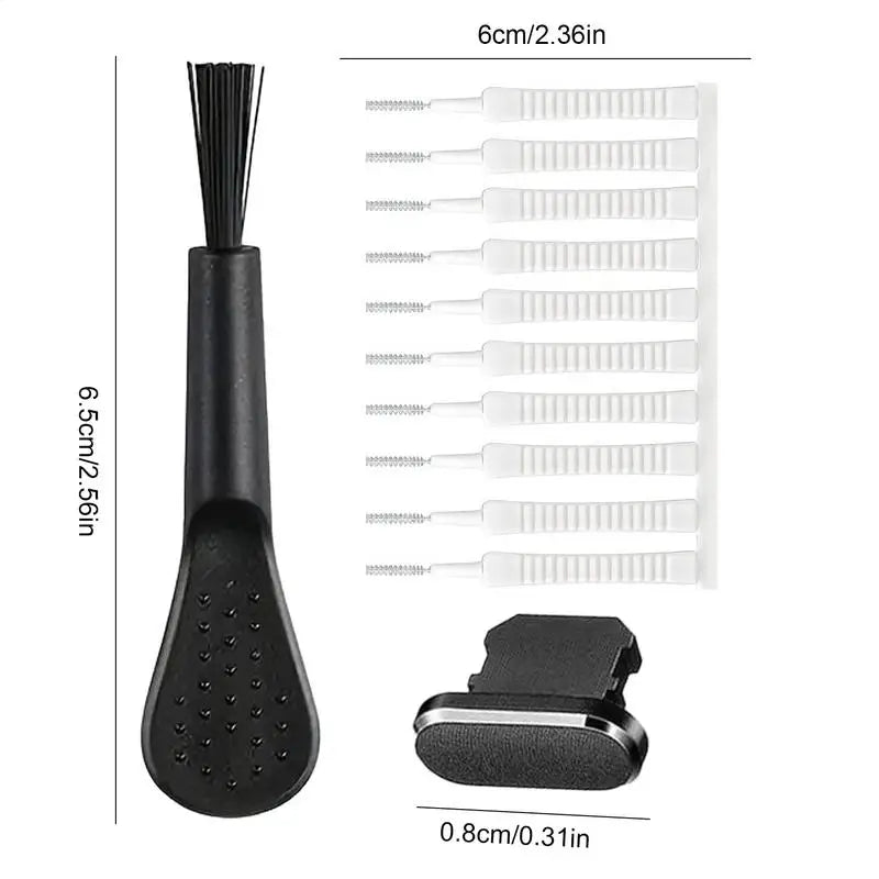 13PCS Cell Phone Port Cleaning Brush Portable Phone Cleaning Kit Reusable Cleaning Brush for Headphones Phone Speaker