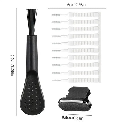 13PCS Cell Phone Port Cleaning Brush Portable Phone Cleaning Kit Reusable Cleaning Brush for Headphones Phone Speaker