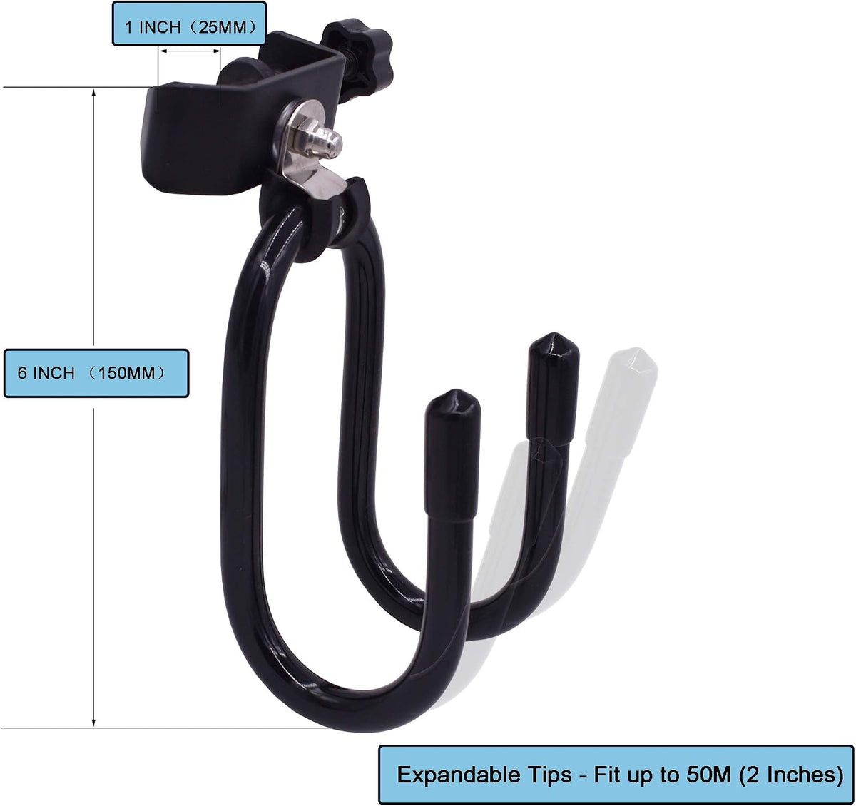 Microphone Stand Clamp-On Studio Headphone Hanger Holder Hook Rack for Headphone, Cords, Tambourines, Etc- No Instrument (1)