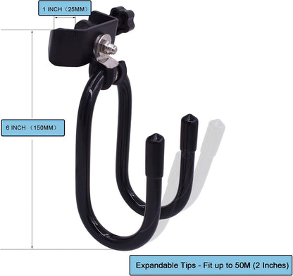 Microphone Stand Clamp-On Studio Headphone Hanger Holder Hook Rack for Headphone, Cords, Tambourines, Etc- No Instrument (1)
