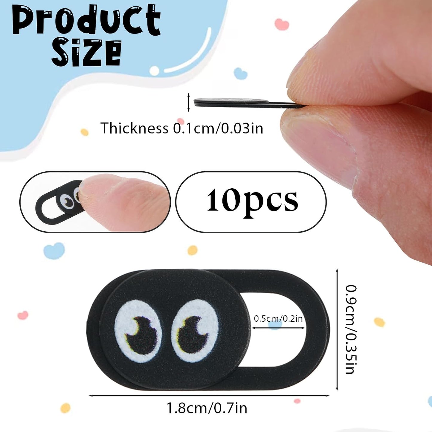 10 Pcs Laptop Camera Cover Slide, Webcam Cover Slide, Laptop Camera Cover Slide Thin, Cell Phone Camera Cover, Protect Your Privacy Security, Camera Cover for Desktop Tablet Pad