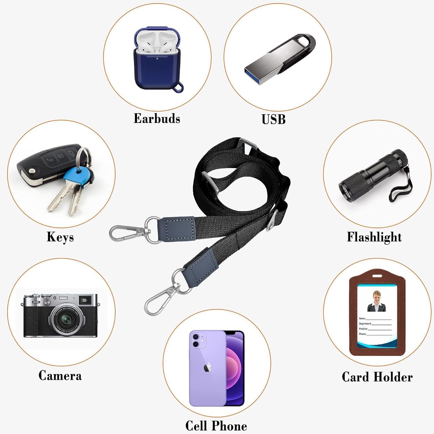 Phone Lanyard Crossbody Phone Strap Universal Adjustable Cell Phone Lanyard