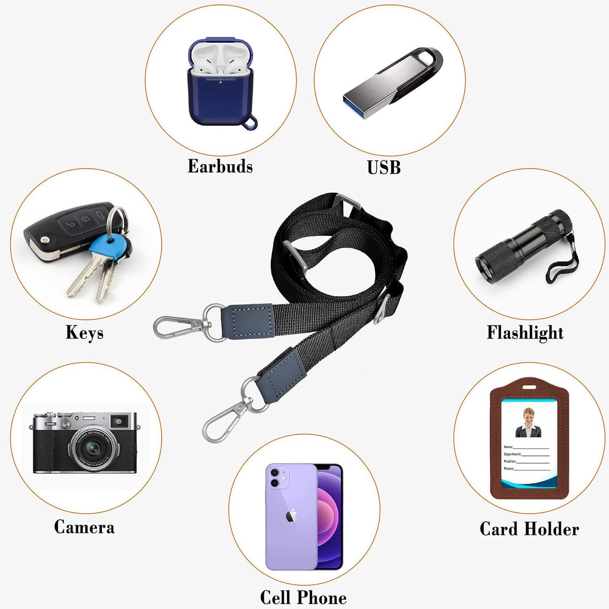 Phone Lanyard Crossbody Phone Strap Universal Adjustable Cell Phone Lanyard