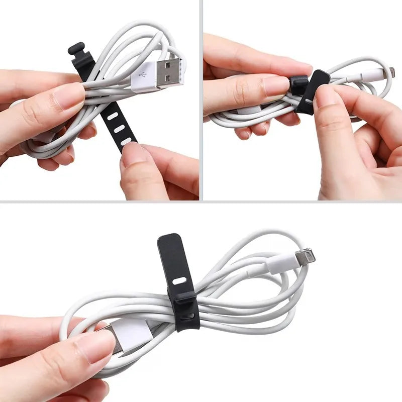 5 PCS Cable Organizer Collect Spiral Cables Order Tidy Cable Organizer under Table Cable Organizer ZMLXQ04