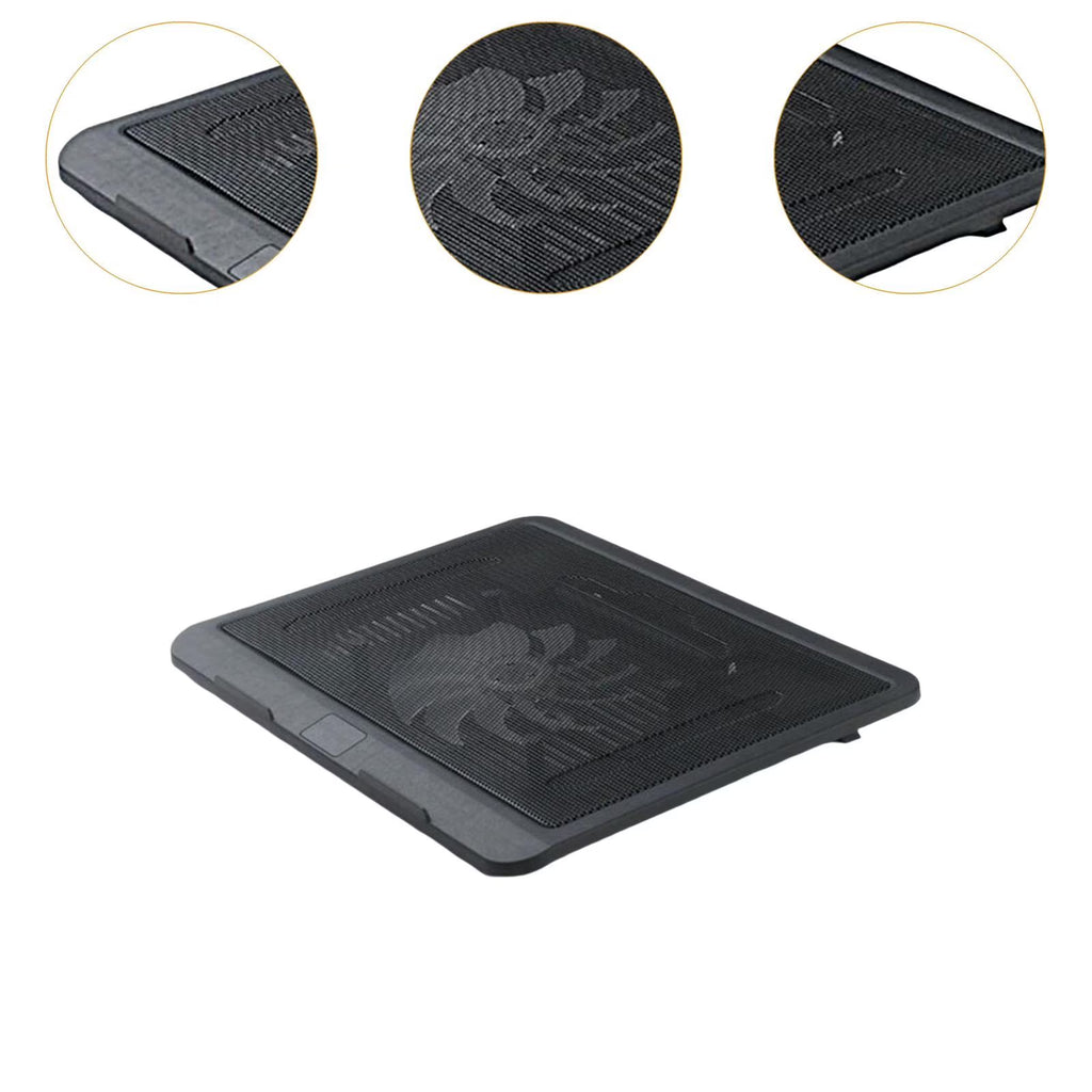 Laptop Cooling Pad Black Efficient Support Cooling Fan Portable Laptop Stand