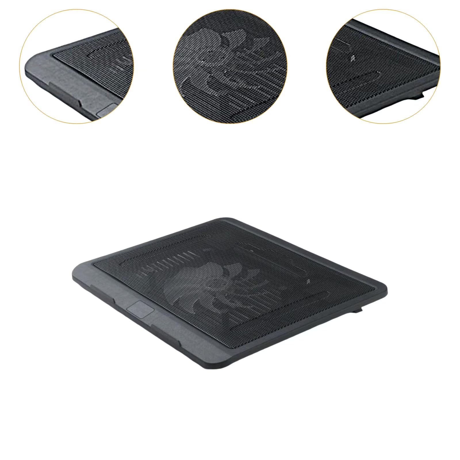 Laptop Cooling Pad Black Efficient Support Cooling Fan Portable Laptop Stand