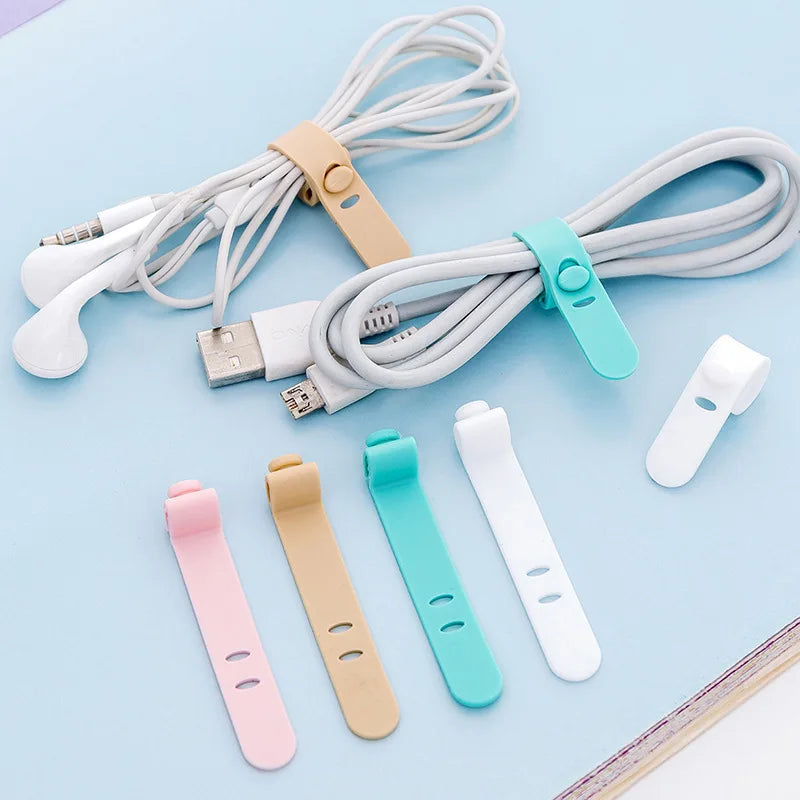 5 PCS Cable Organizer Collect Spiral Cables Order Tidy Cable Organizer under Table Cable Organizer ZMLXQ04