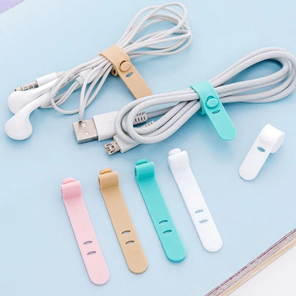 5 PCS Cable Organizer Collect Spiral Cables Order Tidy Cable Organizer under Table Cable Organizer ZMLXQ04