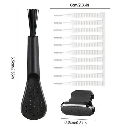 13PCS Cell Phone Port Cleaning Brush Portable Phone Cleaning Kit Reusable Cleaning Brush for Headphones Phone Speaker