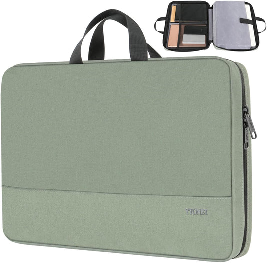Laptop Sleeve 16 Inch, 15-15.6 Inch Laptop Cover Case with Handle | Computer Cases Compatible with Lenovo HP Dell Asus, Laptop Bag for Travel, Office, Meetings, Daily Use, Slim, Avocado Green