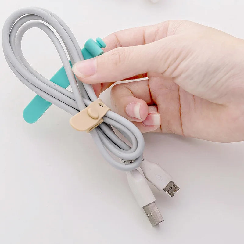 5 PCS Cable Organizer Collect Spiral Cables Order Tidy Cable Organizer under Table Cable Organizer ZMLXQ04