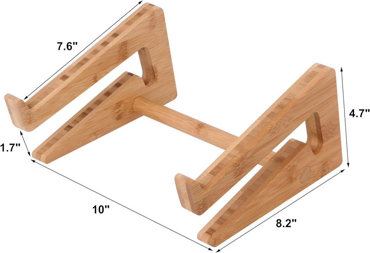 Laptop Stand Wooden Vertical Laptop Stand for Desk Bamboo Laptop Stand Comp